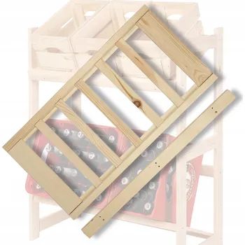 Dílenský regál Dřevěný skladový regál Wamar-Sosenka 3,6 x 70 x 34 cm max. 50 kg na polici