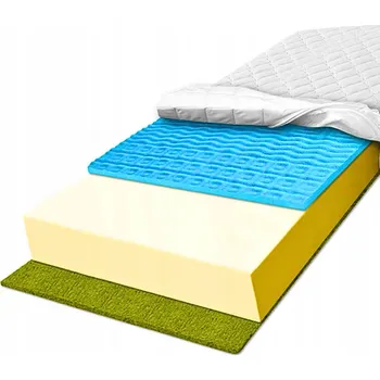 Matrace Pěnová Matrace 180x200 se 7zónovou masáží, úleva od bolesti zad - 15 cm H3