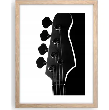 Obraz Obraz plakát v rámu světlý dub do obýváku 30x40 kytara plakáty na zeď