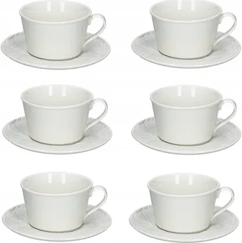La Porcellana Bianca Bosco Sada 6 šálků na čaj s podšálky 180 ml
