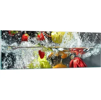 Obraz Obraz na skle do obýváku ložnice 90x30 ovoce foto obrazy na zeď sklo