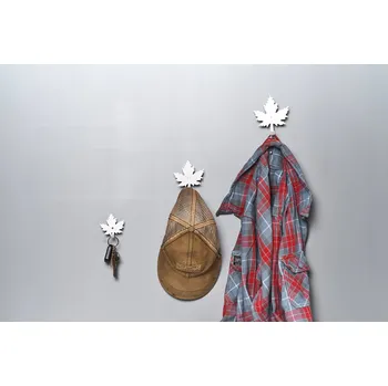 Věšák Šatní ramínko kovový StalFaktory bílý