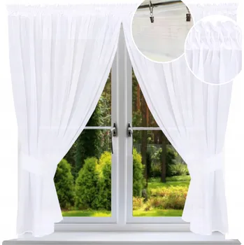 Záclona Záclona NOW-ART voál hladká bílá 150x200 cm