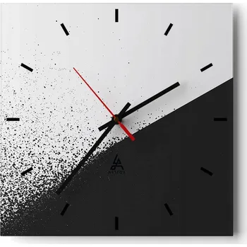 Hodiny Velké nástěnné hodiny 40x40 Abstrakce Skleněné tiché hodiny