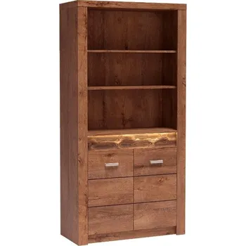 Knihovna Regál se skříňkou jasan světlý INDIANAPOLIS I5