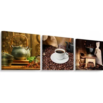 Obraz Obrazy na zeď do kuchyně Zrna KÁVY Vintage styl Čokoláda 180x60