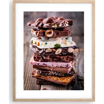 Obraz Obraz plakát v rámu světlý dub 40x50 gastronomie foto plakáty do obýváku