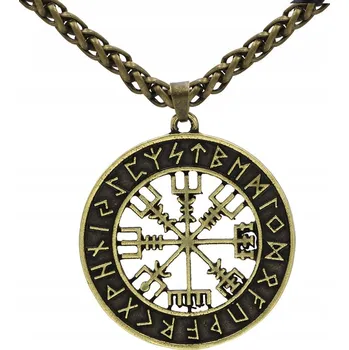 Náhrdelník NÁHRDELNÍK Vikingský Kompas Vegvísir SEVERSKÝ 134