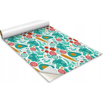 Fototapeta Do kuchyně samolepicí fólie Kreslená zelenina a ovoce 100 x 50 cm