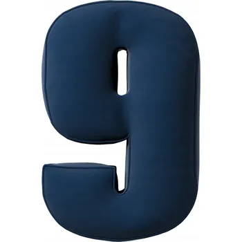 Polštář YellowTipi Polštář Číslice 9 tmavě modrá
