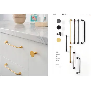 Nábytková úchytka VIEFE 0495/128 FLOID, staromosaz, 0495128Z614