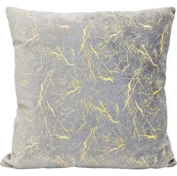 Povlečení DEKORAČNÍ POVLEČENÍ NA POLŠTÁŘ MRAMOR 40X40 ŠEDÉ ZLATÉ VZOR