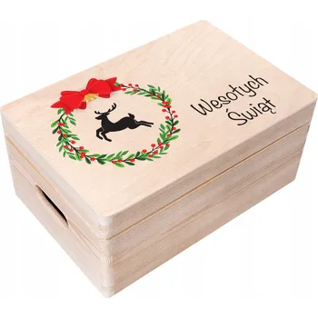 Vánoční Krabička s personalizovaným dárek přáním k Vánocům 30x20