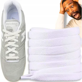 Tkaničky do bot Bílé tkaničky do bot, tenisek, 120 cm, tkaničky do botasek AF 1, 8 mm