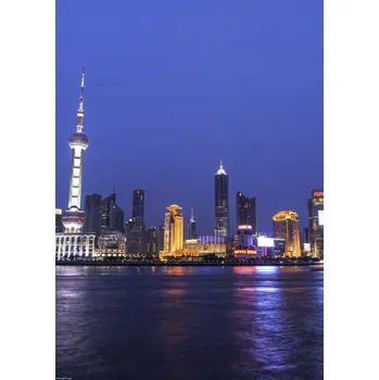 Obraz Plakát Panorama Šanghaje bez rámu 29,7 x 42 cm
