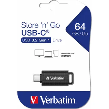 USB flash disk Verbatim Retractable 64GB USB 3.2 Gen 1 USB-C 49458