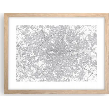 Obraz Obraz plakát v rámu světlý dub do obýváku 40x30 město foto na zeď