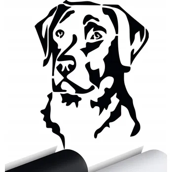 Samolepicí dekorace na vozidlo NÁLEPKA na auto PES LABRADOR 15x11,5 cm