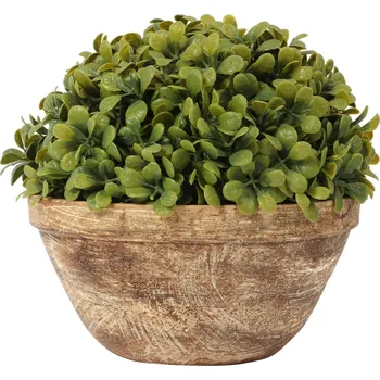 umělá květina Koule z buxusu III v květináči 20 cm - dekorace, umělá rostlina