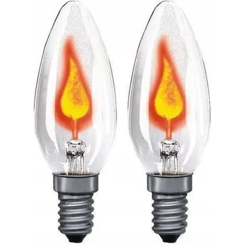 Žárovka 2 Žárovky PLAMENY BLIKAJÍCÍ, závit E12 - 1,5W - 220/230V