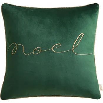 Povlak na dekorativní polštářek Vánoční dekorativní povlak na polštář 45x45 Noel, lahvově zeleň