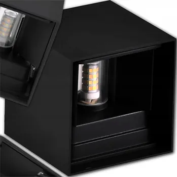 Nástěnné svítidlo Černé nástěnné svítidlo s integrovaným LED zdrojem 6 W