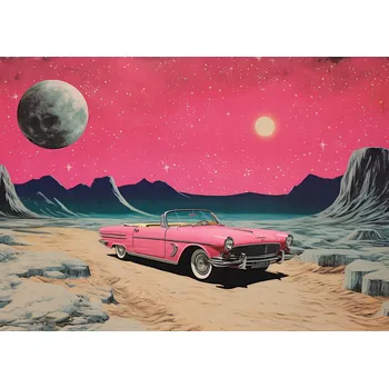 Plakát Plakát Kabriolet v Kosmu bez rámu 29,7 x 21 cm