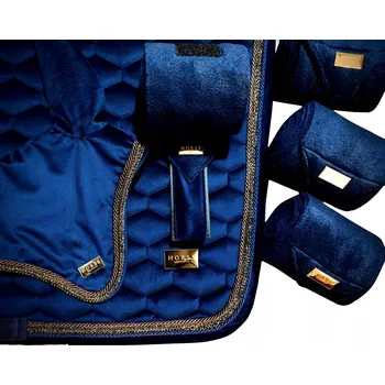 Podsedlová Dečka horss equestrian Velvet Glam - Půlnoční modrá full