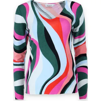 Dámský svetr Svetřík úpletový Damod DV24463 barva: růžová, velikost: S/M