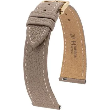 Módní doplněk Kožený řemínek Hirsch Bologna M 01802137-1, hnědý, teletina, délka M, Quick Release