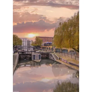 Obraz Plakát Regent's Canal v Camden Marketu bez rámu 20,5 x 28,4 cm