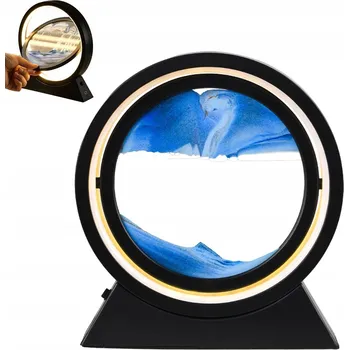 Lampička Stolní lampa černá LED s pohyblivým pískem moderní