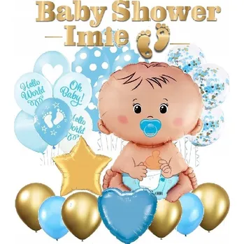 Balónek BALÓNKY sada BABY SHOWER BOY NAROZENÍ ROCEK XL