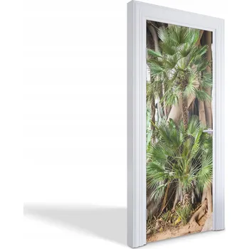 Fototapeta Dekorativní samolepka na dveře, skříň nebo nábytek - Palma v džungli, 75x205 cm