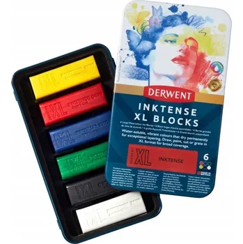 Pastelka DERWENT Sada tyčinek Inktense XL Blocks 6 ks
