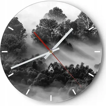 Hodiny Velké nástěnné hodiny 40x40 Krajina Skleněné hodiny Kulatý Tiché