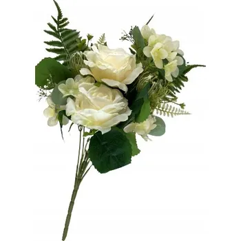 umělá květina UMĚLÉ KVĚTINY KYTICE RŮŽE MIX 47 CM