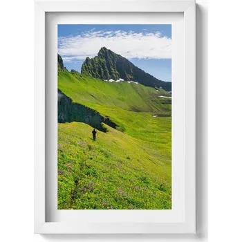 Obraz Závěsný obraz rámeček bílé barvy Rezervace Hornstrandir Island 20x30 cm