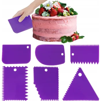 Kuchyňská stěrka ŠPACHTLE LOPATKY NA KRÉM DORTU KOLÁČŮ 6 KS