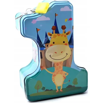 Pokladnička PRVNÍ NAROZENINY DĚTSKÁ POKLADNIČKA SE ZÁMEČKEM RŮZNÉ BARVY