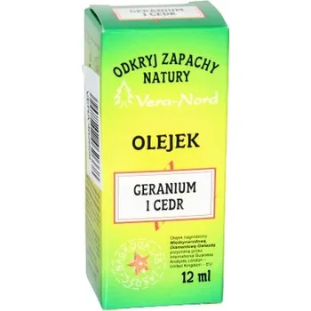 Vonný olej Vera-Nord geranium a cedr 12 ml