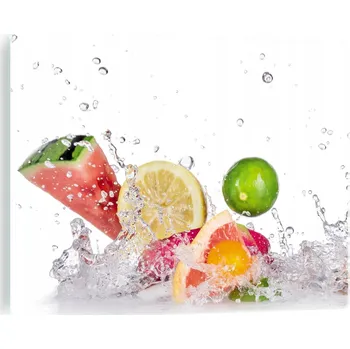 Varná deska Tvrzený kryt indukční varné desky ze skla, ovoce, limetka, citron, voda