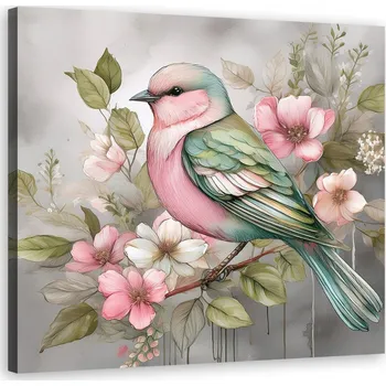 Obraz OBRAZ NA PLÁTNĚ NA ZEĎ ZVÍŘATA VINTAGE PTÁK 50x50