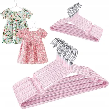 Věšák Věšák na oblečení růžový 20 ks