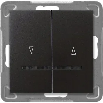 vypínač Žaluziový vypínač Klasik, Podomítkový Ospel černý ŁP-7YBS/m/50