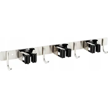 Věšák DRŽÁK HÁK VĚŠÁK NA NÁŘADÍ METLY HRÁBĚ MOP ŠTĚTKY - 3 MÍSTA