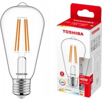 Žárovka LED ŽÁROVKA Filament ST64 E27 4,5W 2700K 470lm 270° TEPLÁ BARVA TOSHIBA