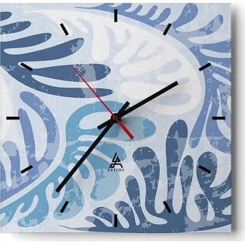 Hodiny Velké nástěnné hodiny 40x40 Minimalistické skleněné hodiny Tiché