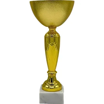 Sportovní pohár Ekonom NJE0415A Výška poháru: 27 cm, Průměr kalichu: 12 cm, Barva: Zlatá