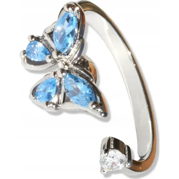 Prsten STŘÍBRNÝ KRÁSNÝ MOTÝLEK antistresový prstýnek chirurgická ocel dárek